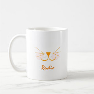 Caneca De Café Nome de Foto de Gatinho Fofo   
