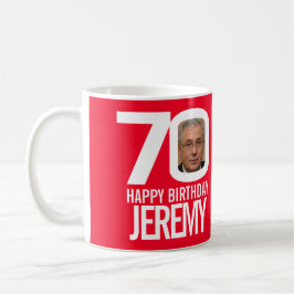 Caneca De Café nome de foto personalizado branco vermelho para 70