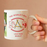 Caneca De Café Nome de Foto Personalizado do Melhor Pai do Mundo<br><div class="desc">O Melhor Pai do Mundo, o nome personalizado da foto do baseball Coffee Mugs, apresenta uma das suas fotos favoritas com o texto "O melhor pai do mundo" no script moderno e o seu texto personalizado no centro. Personalizado editando o texto nas caixas de texto fornecidas e adicionando sua foto....</div>