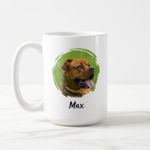 Caneca De Café Nome de Pet Personalizado & Foto   Pessoa de Tipog