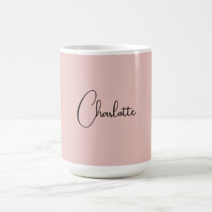 Caneca De Café Nome de Script de Caligração Minimalista Dourado