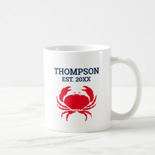 Caneca De Café Nome do capitão do navio de caranguejo vermelho n