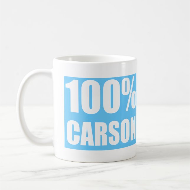Caneca De Café Nome do carson (Esquerda)