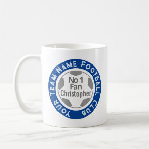 Caneca De Café Nome do clube de futebol em um