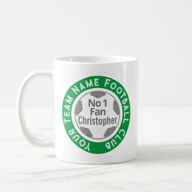 Caneca De Café Nome do clube de futebol em um (Esquerda)