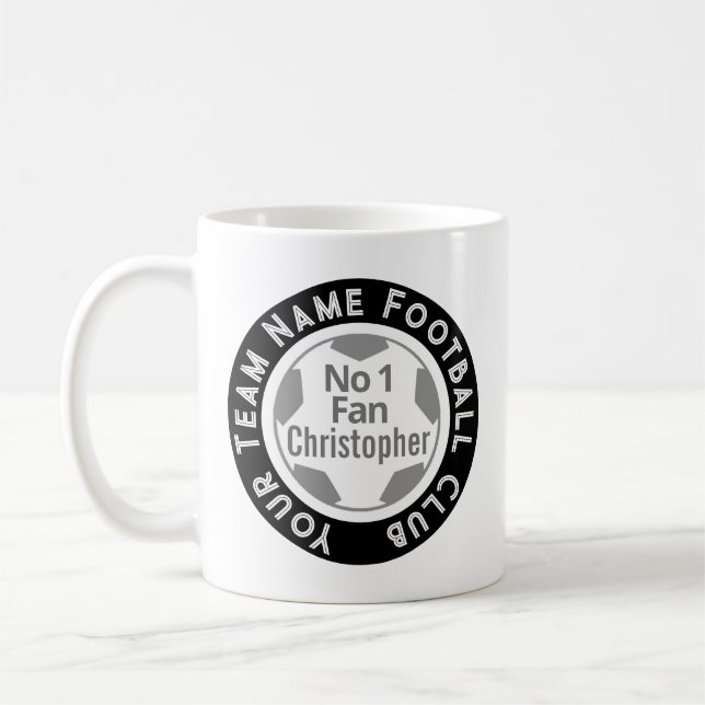 Caneca De Café Nome do clube de futebol em um (Esquerda)