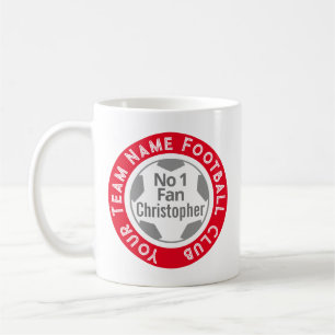 Caneca De Café Nome do clube de futebol em um