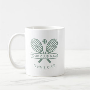 Caneca De Café Nome do Clube Esportivo Country Raquetes de Tênis
