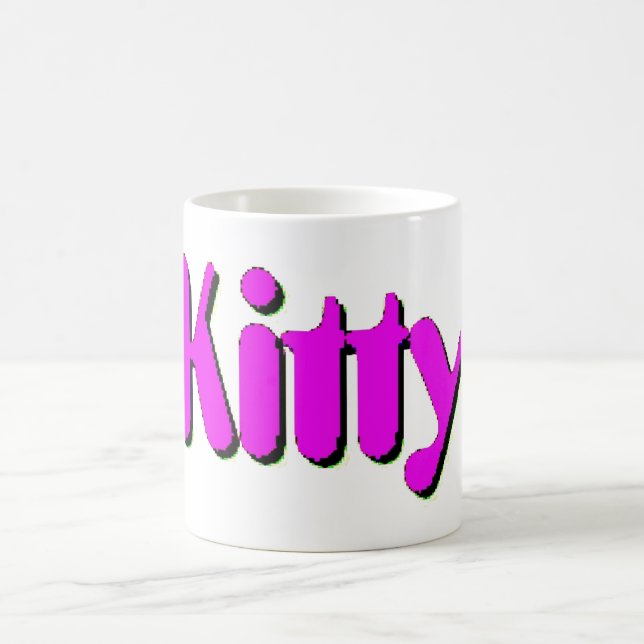 Caneca De Café Nome do gatinho (Centro)