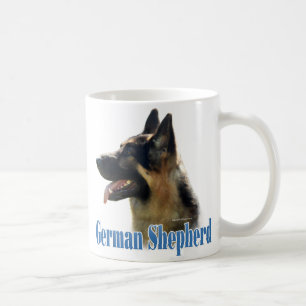Caneca De Café Nome do german shepherd (preto/tan)