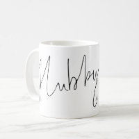 Nome do Hubby de Script Moderno - Branco Preto