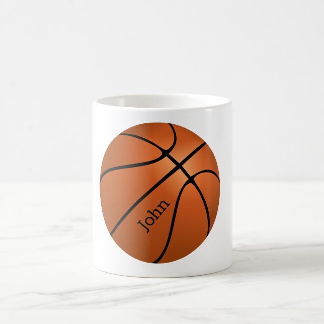Caneca De Café Nome do jogador de basquetebol personalizado (Centro)