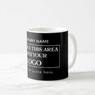 Caneca De Café Nome do logotipo da empresa Motto Black ou Any Col