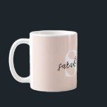 Caneca De Café Nome do Monograma Personalizado Moderno - Rosa<br><div class="desc">Monograma Personalizado Moderno Nome Pink Coffee Mug</div>