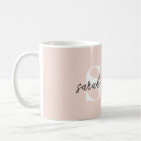 Nome do Monograma Personalizado Moderno - Rosa