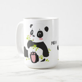 Caneca De Café Nome do panda bonito