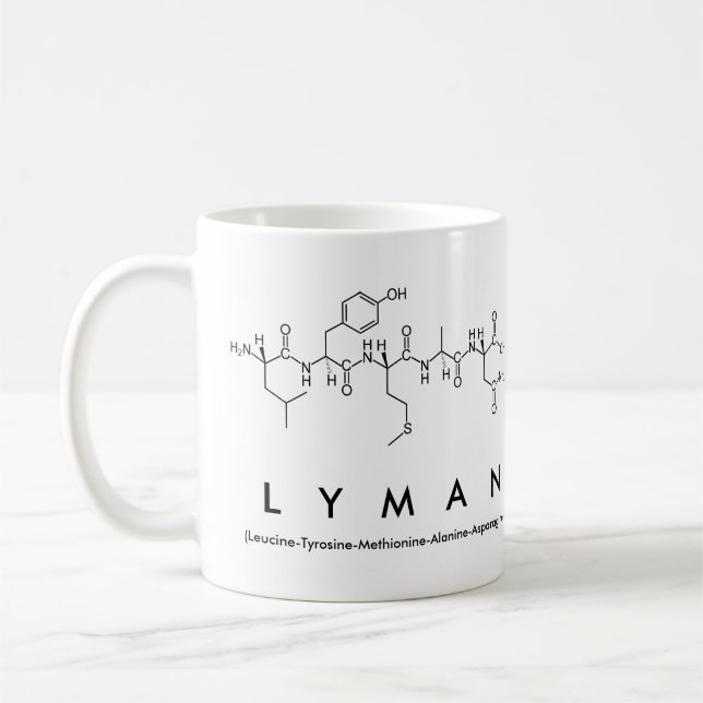 Caneca De Café Nome do peptídeo Lyman (Esquerda)