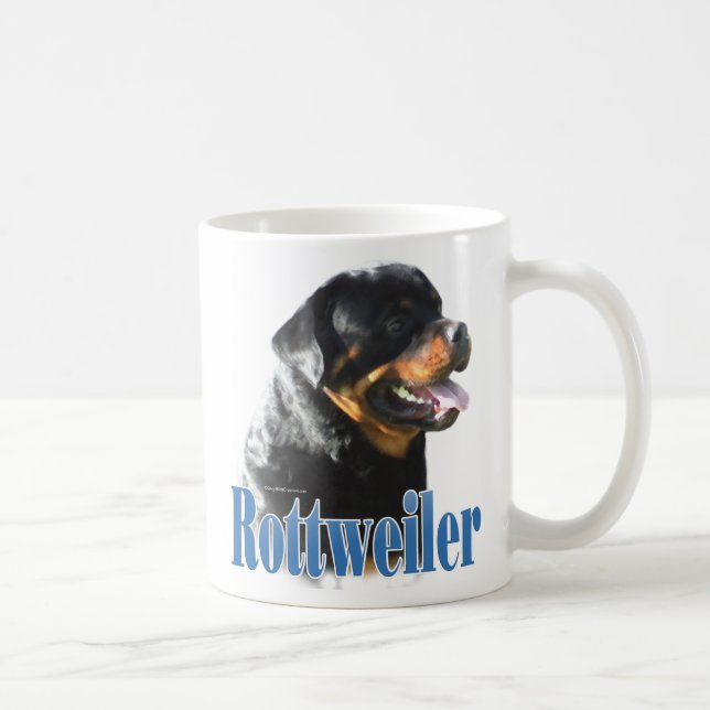 Caneca De Café Nome do Rottweiler (Direita)