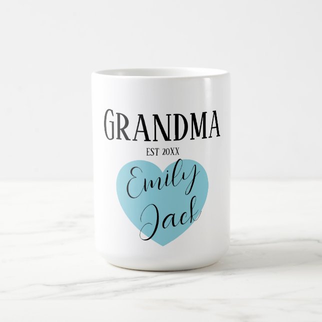 Caneca De Café Nome do script Avó Personalizada (Centro)