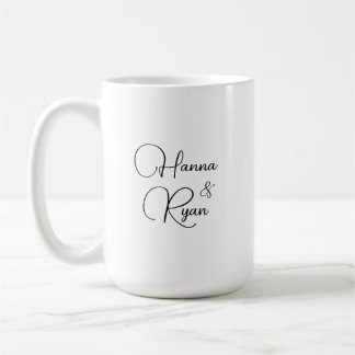 Caneca De Café Nome Do Script De Casamento Elegante Coffee Mug