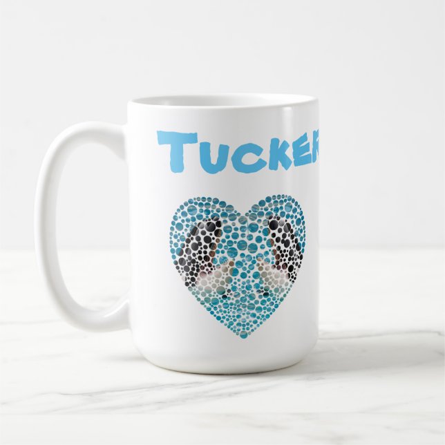 Caneca De Café Nome Do Tucker Com Orcas, Coffee Mug (Esquerda)