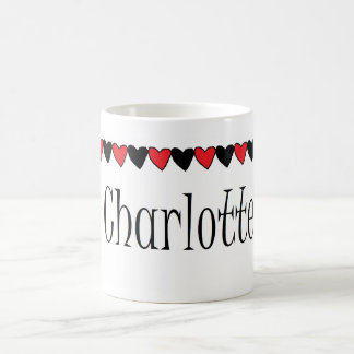 Caneca De Café Nome dos corações de Charlotte