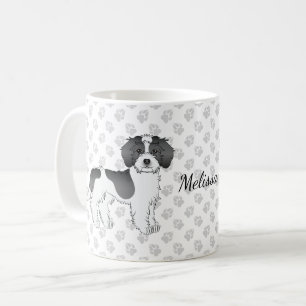 Caneca De Café Nome e Cachorro Mini Goldendoodle Preto