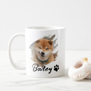 Caneca De Café Nome e Foto com Tipografia Moderna Simples e Legal