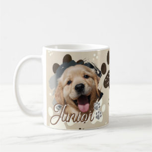 Caneca De Café Nome e Foto de Tipografia Moderna Simples e Legal 