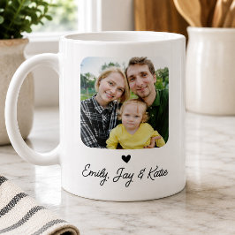Caneca De Café Nome e Foto Personalizados em Dois Lados