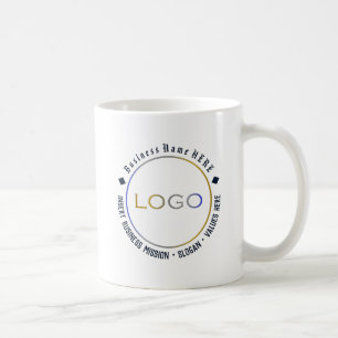 Caneca De Café Nome e logotipo corporativo simples e personalizad