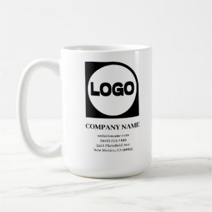 Caneca De Café Nome e logotipo da empresa comercial personalizada