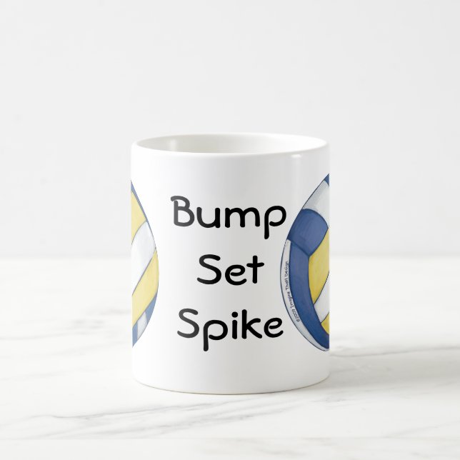Caneca De Café Nome e número da equipe de voleibol (Centro)