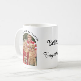 Caneca De Café Nome Editável Juntos é Melhor | Foto de Arco Perso