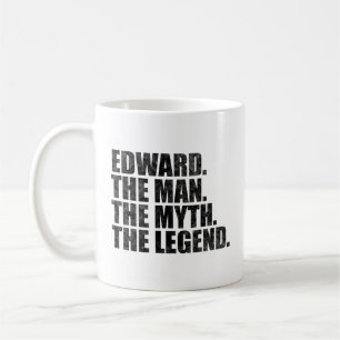 Caneca De Café Nome Edward, Edward O Homem O Mito A Lenda