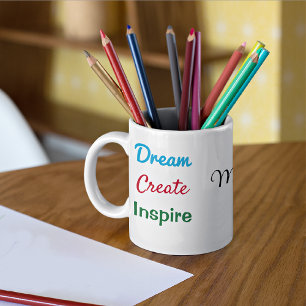 Caneca De Café Nome em Dream Create Inspire 11oz