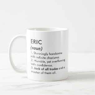 Caneca De Café Nome Eric, Nome editável, Nome personalizado