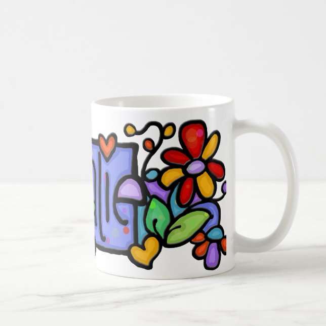 Caneca De Café Nome feito sob encomenda pintado à mão de NATALIE (Direita)
