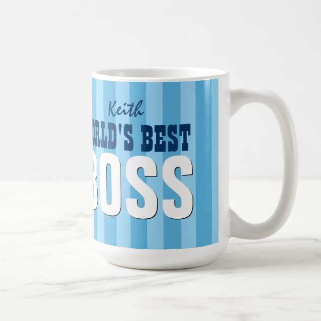 Caneca De Café Nome feito sob encomenda V11A das listras azuis do (Direita)