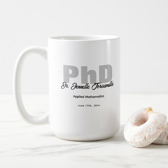 Caneca De Café Nome Formando Keepsasasasap PhD (Com Donut)