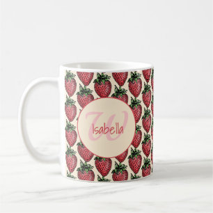Caneca De Café Nome frutado do monograma de Patten do conjunto da