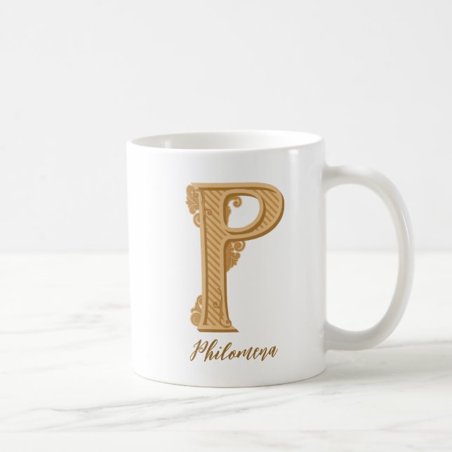 Caneca De Café Nome inicial Classic P Coffee Mug (Direita)