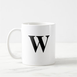 Caneca De Café Nome inicial e personalizado Coffee Mug