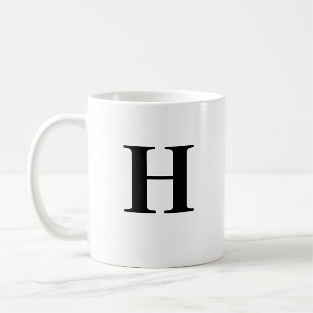 Caneca De Café Nome inicial H & Personalizado Coffee Mug (Esquerda)