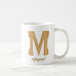 Caneca De Café Nome inicial M tradicional Coffee Mug