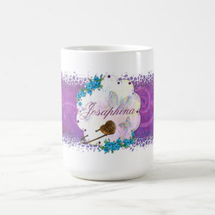 Caneca De Café NOME Jeweled da borboleta cena ideal