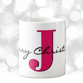 Caneca De Café Nome, Julho Ruby Red Birthstone | Feliz Natal