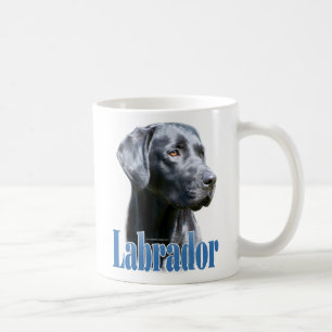 Caneca De Café Nome Labrador (preto)