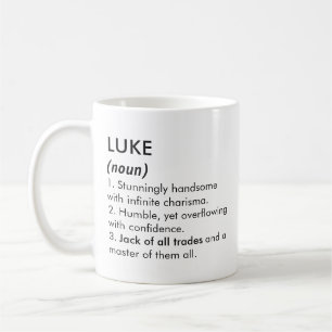 Caneca De Café Nome Luke, Nome editável, Nome personalizado