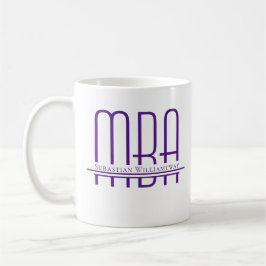Caneca De Café Nome MBA Purple
